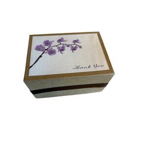 Gartner Studios Orchid Thank You Cards Boxed Set 50 Ct Purple Floral Design